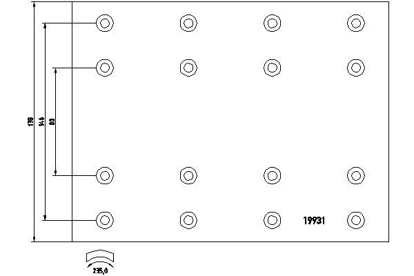 Brake Lining Kit, drum brake