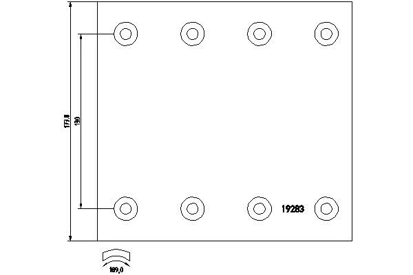 Brake Lining Kit, drum brake