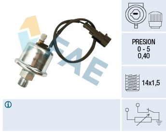 Sensor, oil pressure