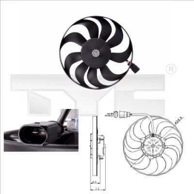Fan, air conditioning condenser